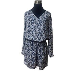 Dalia Woman Long Sleeve Elastic Waist Button Front Casual Formal Dress